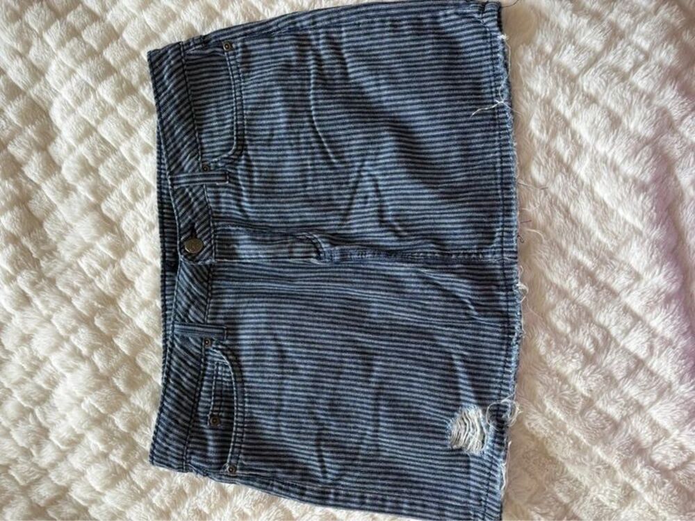Y2K Lux pinstripe mini skirt